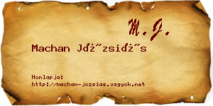Machan Józsiás névjegykártya